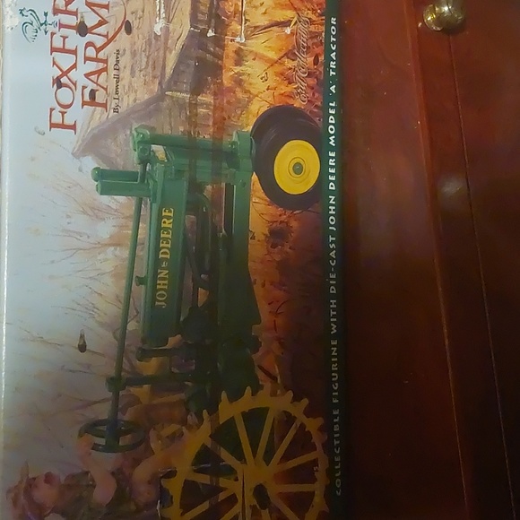 Foxfire Farm Collectible Figurine With Die-Cast John Deere Model ‘A’ Tractor - Picture 1 of 2